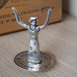 Silver Toned BE AMAZED Ring Holder Vanity decor JOY Kitchen sink bathroom or bed